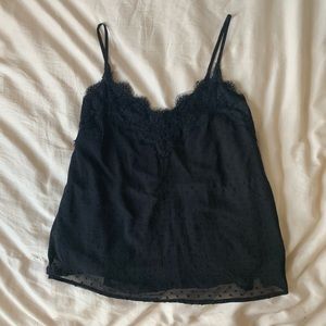Black lace tank top